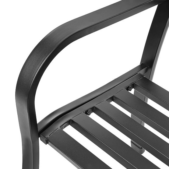 Kerti pad háttámlával, parkba, teraszra, erkélyre, fém szerkezet