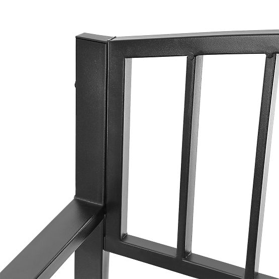 Kerti pad háttámlával, parkba, teraszra, erkélyre, fém szerkezet