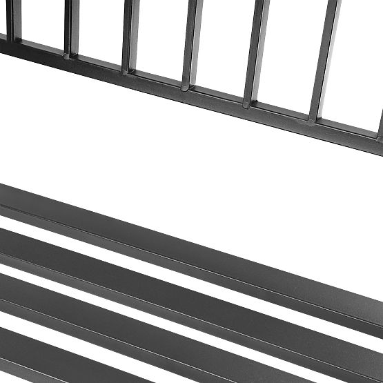 Kerti pad háttámlával, parkba, teraszra, erkélyre, fém szerkezet