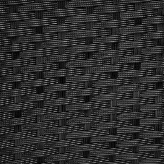 Kerti pad technorattan kanapé CORDOBA fekete bézs párnákkal