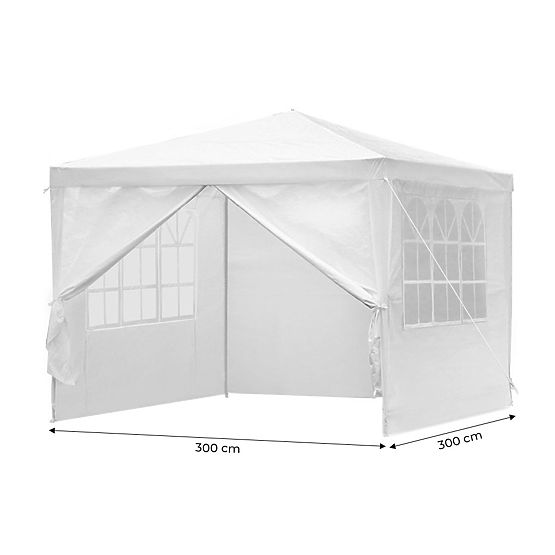 Kerti pavilon sátor 3x3 m 4 fal fehér MultiGarden
