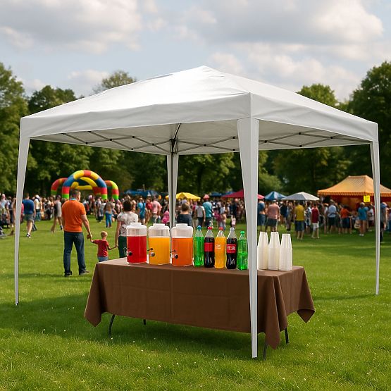 Kerti pavilonsátor 3x3 m automatikusan nyitható tető teraszra MultiGarden