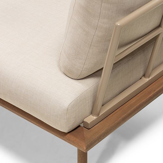 Kerti sarokkanapé asztallal Penne, FSC eukaliptusz fa, bézs