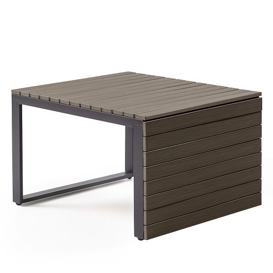 Kerti sarokkanapé asztallal Valongo, polywood, spun-poly, világosszürke/antracit