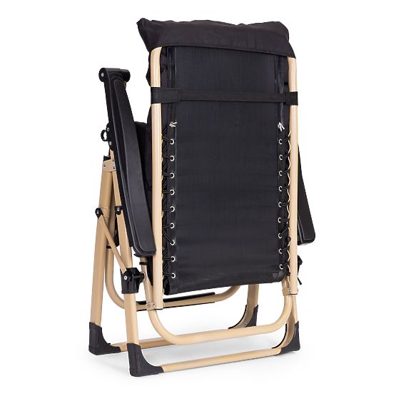 Kerti strandnyugágy párnával és állítható háttámlával, fekete arany keret, MultiGarden