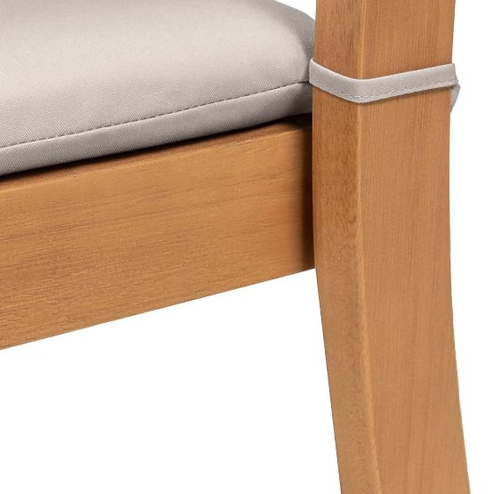 Kerti szék Familis ll eukaliptusz fa FSC, teak hatású, világosszürke