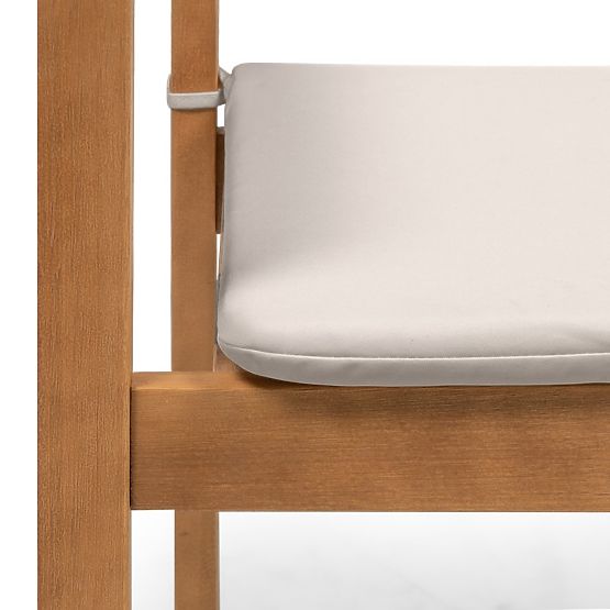 Kerti szék Familis ll eukaliptusz fa FSC, teak hatású, világosszürke