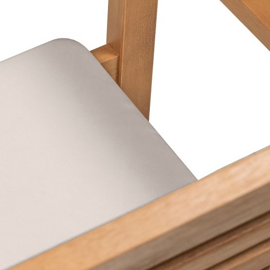 Kerti szék Familis ll eukaliptusz fa FSC, teak hatású, világosszürke