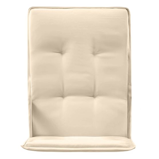 Kerti szett Familis asztal 160 cm + 4 szék állítható háttámlával és krémszínű párnákkal, fa