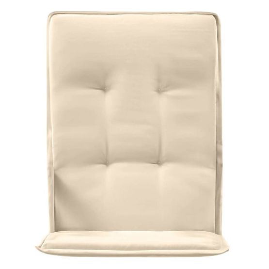 Kerti szett Familis asztal 160 cm + 6 szék állítható háttámlával és krémszínű párnákkal, fa