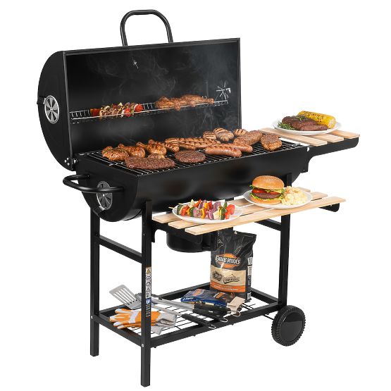 Kerti szögletes grill 2 rács hamutartó BAREL WOOD