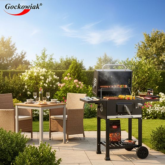 Kerti szögletes grill öntöttvas ráccsal FERRO