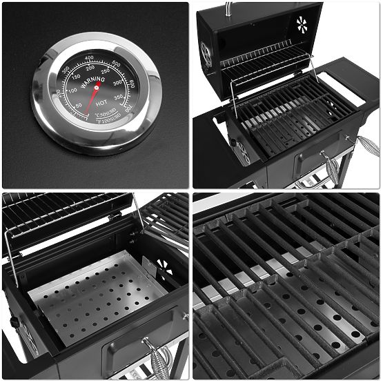 Kerti szögletes grill öntöttvas ráccsal FERRO