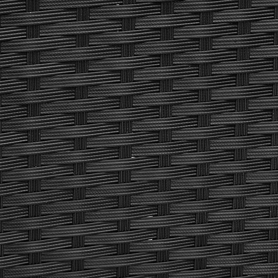 Kerti technorattan pad CORDOBA fekete szürke párnákkal