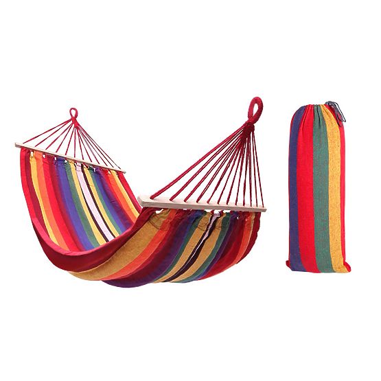 Kétszemélyes függőágy 80 cm-es léccel 480145A SÁRGA