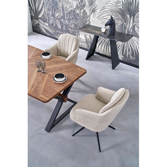 Kihúzható BARON asztal, dió / fekete (2p=1db)