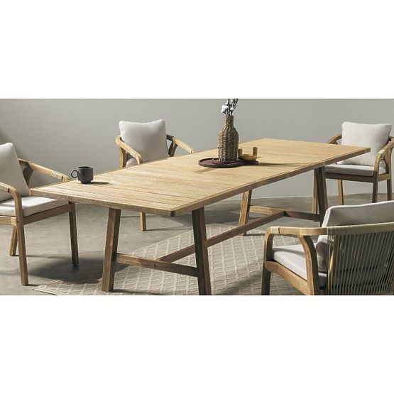 Kihúzható Castello kerti asztal, 200-295 cm, teak megjelenés, FSC akácfa