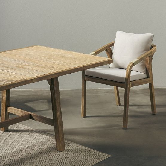 Kihúzható Castello kerti asztal, 200-295 cm, teak megjelenés, FSC akácfa