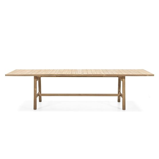 Kihúzható Castello kerti asztal, 200-295 cm, teak megjelenés, FSC akácfa