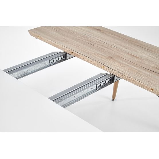 Kihúzható EDWARD asztal fehér / san remo tölgy (2p=1db)