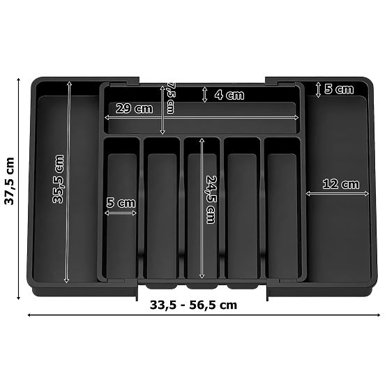 Kihúzható evőeszköz rendező GARFO