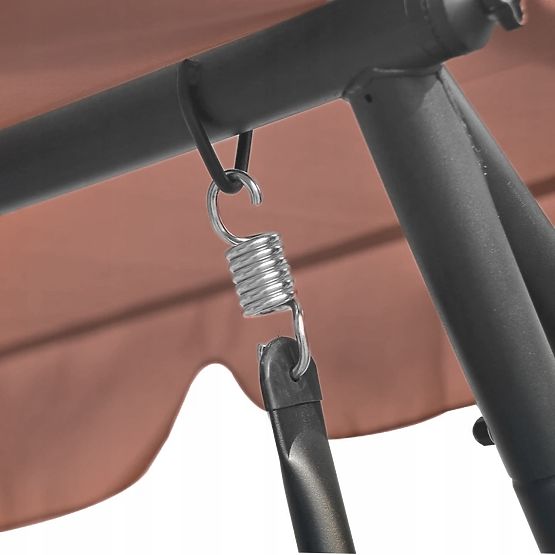 Kinyitható kerti hinta 2 az 1-ben párnákkal barna