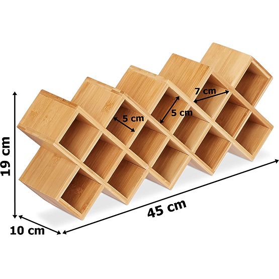KOCHEN Bambusz fűszertartó állvány 18 üveggel