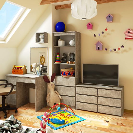 KOMÓD CL100 6FIÓK PK BETON