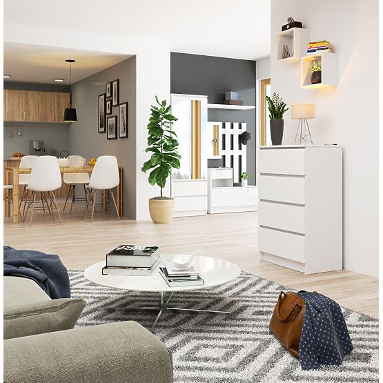 KOMÓD K 60 cm 4 FIÓK PK FEHÉR