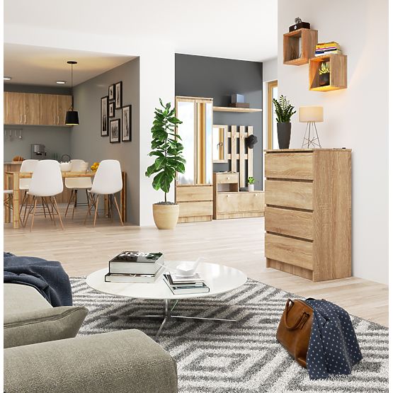 KOMÓD K 60 cm 4 FIÓK PK SONOMA TÖLGY