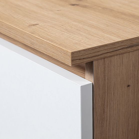 KOMÓD K100 2D 3SZ 1P PK ARTISAN TÖLGY / FEHÉR