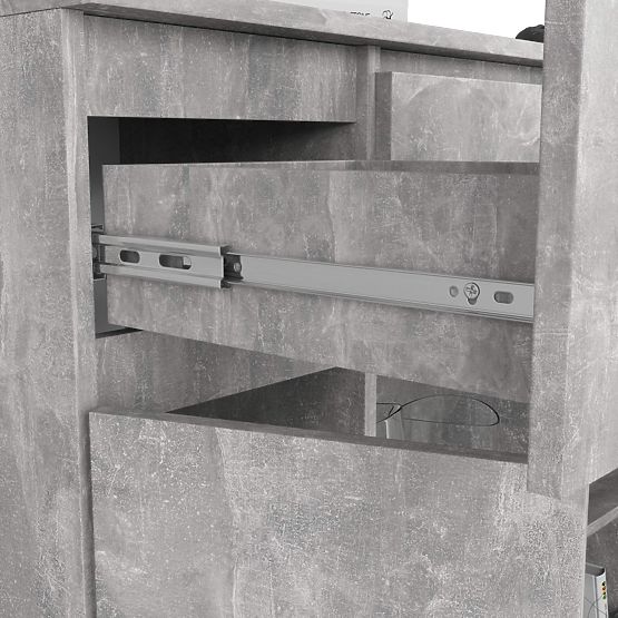 KOMÓD K100 2D 3SZ 1P PK BETON