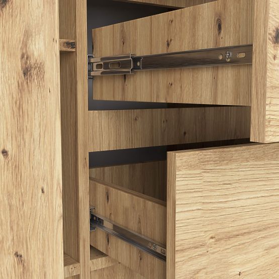 KOMÓD K100 2D 3SZ PK ARTISAN TÖLGY