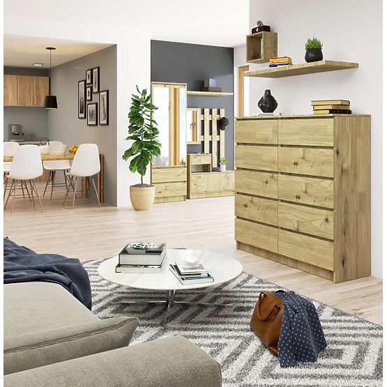 KOMÓD K120 10SZ CLP PK TÖLGY ARTISAN