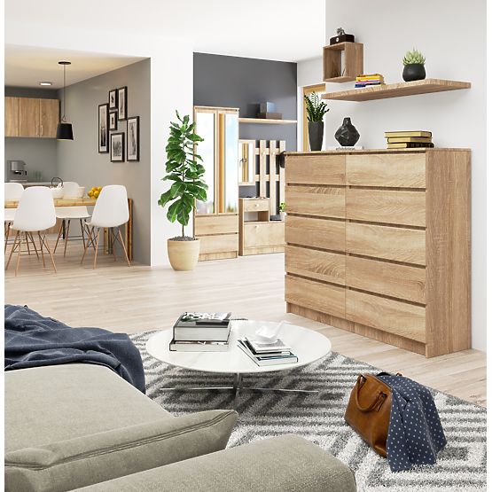 KOMÓD K140 10SZ CLP PK TÖLGY SONOMA