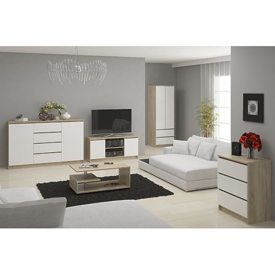 KOMÓD K140 3D 3SZ CLP PK SONOMA / FEHÉR