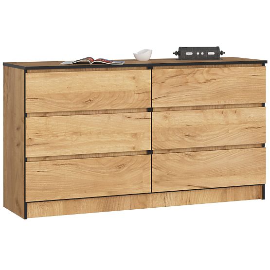 KOMÓD K140 6SZ CLP PK TÖLGY CRAFT