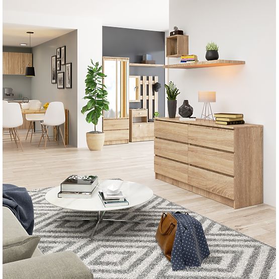 KOMÓD K140 6SZ CLP SONOMA TÖLGY