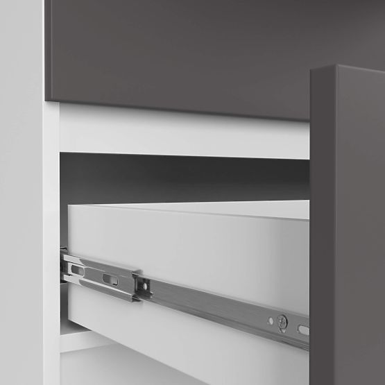 KOMÓD K160 10SZ CLP PK FEHÉR / SZÜRKE