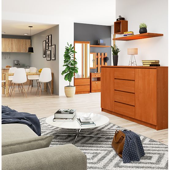 KOMÓD K160 2 AJTÓ 4 FIÓK CLP PK ÉGER