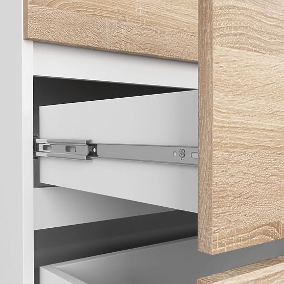 KOMÓD K160 6SZ CLP PK FEHÉR / SONOMA