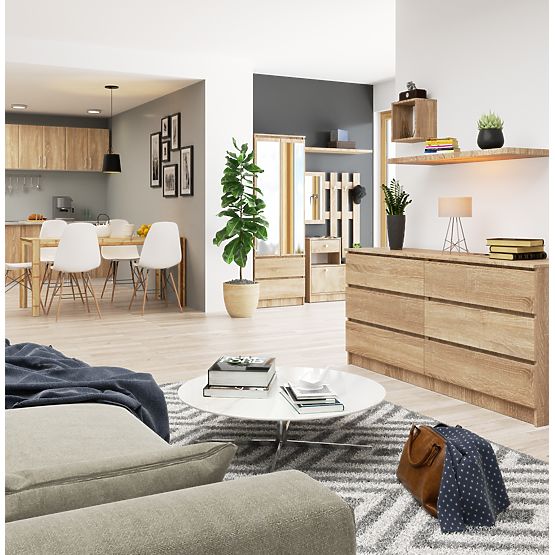 KOMÓD K160 6SZ CLP PK SONOMA TÖLGY