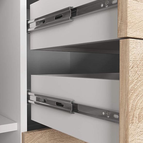 KOMÓD K45 PK FEHÉR / SONOMA TÖLGY