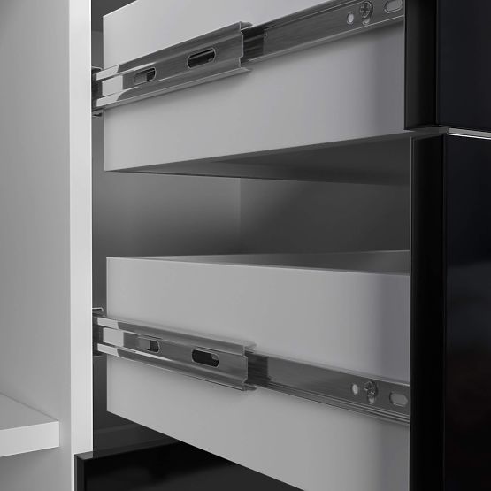 KOMÓD K45 PK FEKETE FÉNYES