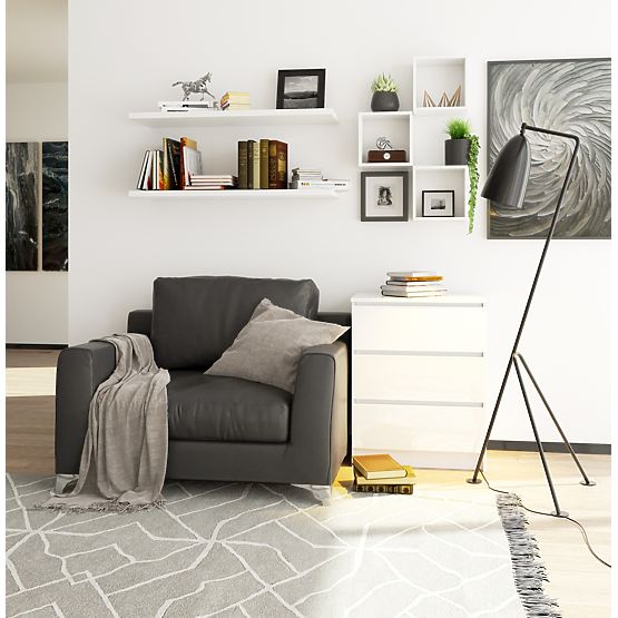 KOMÓD K60 3SZ CLP PK FEHÉR FÉNYES