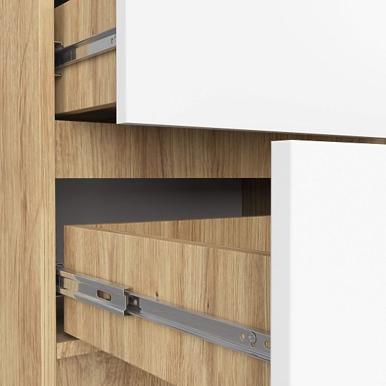 KOMÓD K60 5SZ CLP PK TÖLGY ARTISAN / FEHÉR