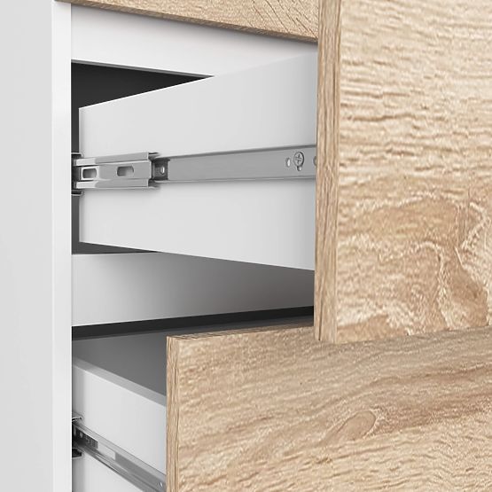 KOMÓD K60 6SZ CLP PK FEHÉR / SONOMA