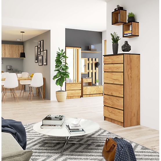 KOMÓD K60 6SZ CLP PK TÖLGY CRAFT