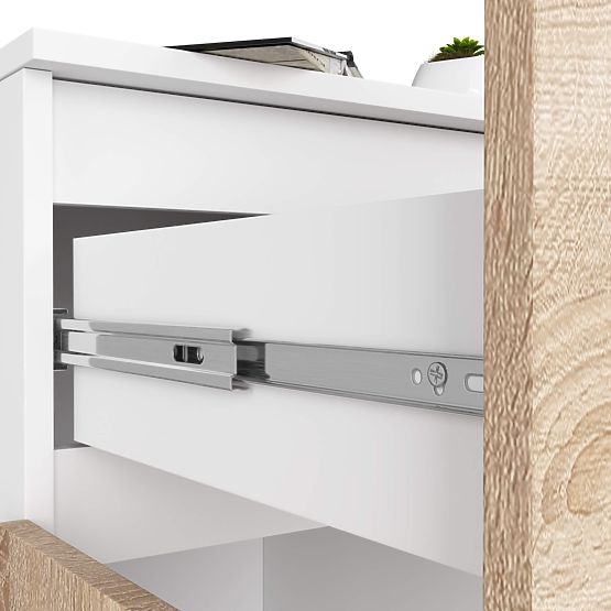 KOMÓD K80 2D 1SZ CLP PK FEHÉR / SONOMA TÖLGY