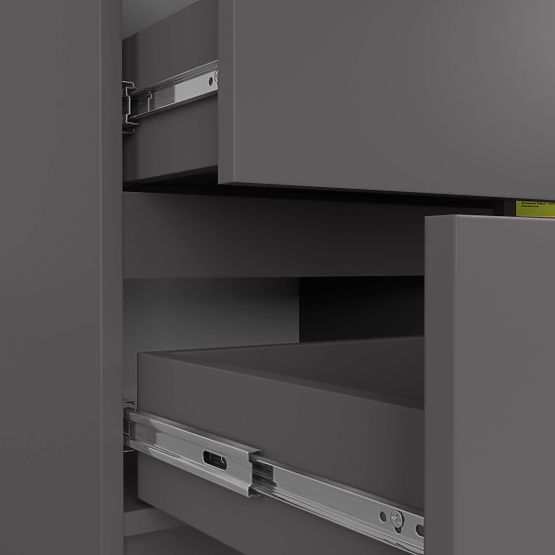 KOMÓD K80 JERRY 1D 3SZ PK GRAFIT SZÜRKE